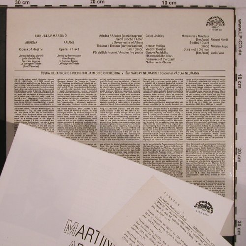 Martinu,Bohuslav: Ariane, opera in 1 Act, Libretto, Supraphon(1116 4395 ZA), CZ, 1987 - LP - L9303 - 11,50 Euro