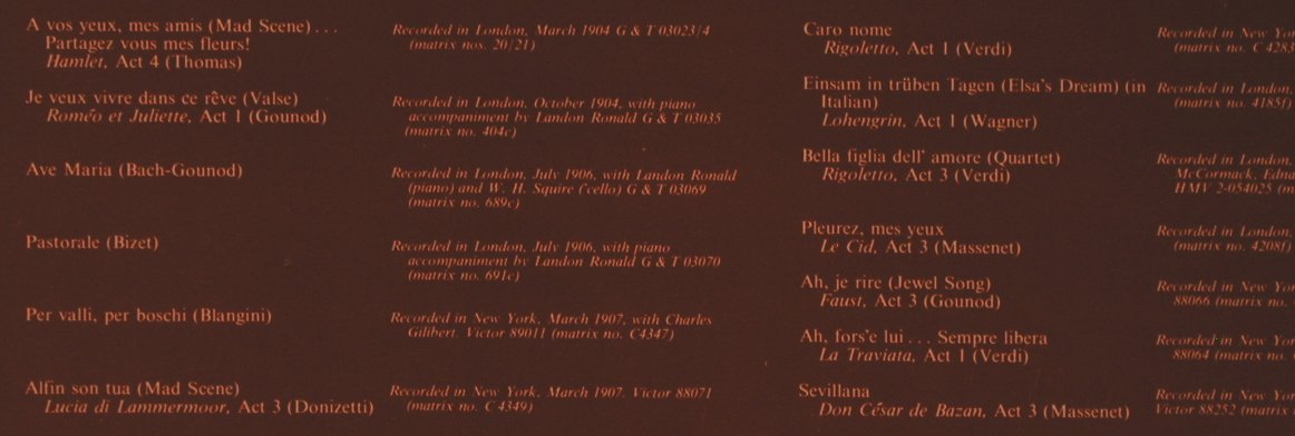 Melba,Nellie: Same,Faust,Hamlet,Rigoletto..., Saga(7029), UK, 1974 - LP - L9334 - 9,00 Euro