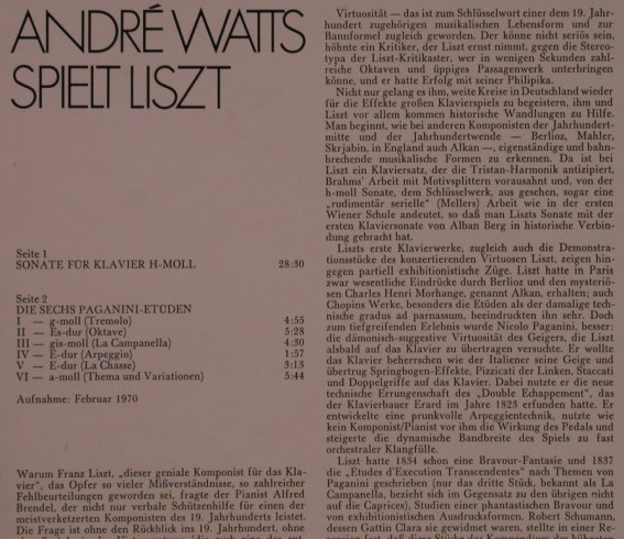 Liszt,Franz: Sonate für Klavier H-Moll/6Paganini, CBS, Stern Musik(72 939), UK, 1973 - LP - L9383 - 8,00 Euro