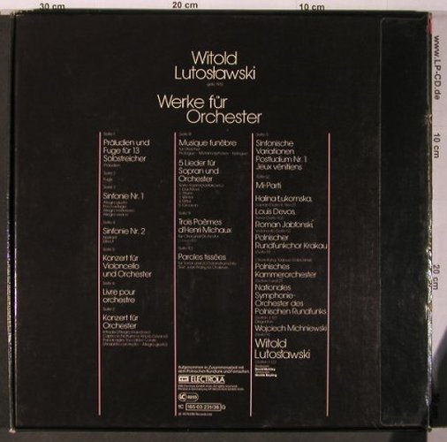 Lutostawski,Witold: Werke für Orchester, Box, EMI(165-03 231/36 Q), D, 1978 - 6LPQ - L9390 - 47,00 Euro