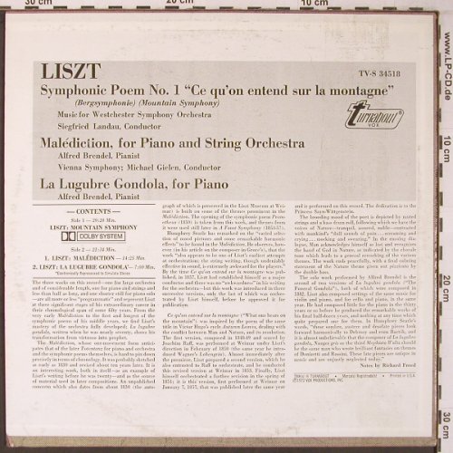 Liszt,Franz: Mountain Symphony/Malediction, Turnabout Vox(TV-S 34518), US, 1972 - LP - L9400 - 10,50 Euro
