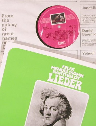 Mendelssohn Bartholdy,Felix: Lieder, Box, EMI(SLS 805), UK, 1971 - 2LP - L9422 - 30,00 Euro