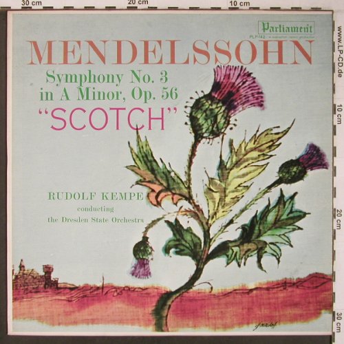 Mendelssohn Bartholdy,Felix: Symphony No.3 in A Minor, op.56 Sco, Parliament(PLP-142), US, 1960 - LP - L9425 - 10,50 Euro