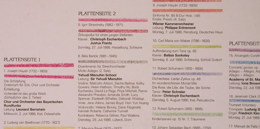 V.A.Schleswig-Holstein Musik Festiv: Highlights'86, Windsor, Foc, Bayer RecordsBR 34101/2(76.28968), D,  - 2LP - L9430 - 20,00 Euro