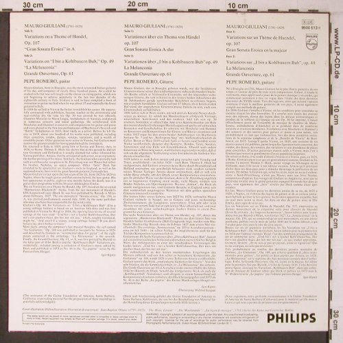 Giuliani,Mauro: Handel Variations, op.107,op.49, 61, Philips(9500 513), NL, 1978 - LP - L9444 - 6,50 Euro