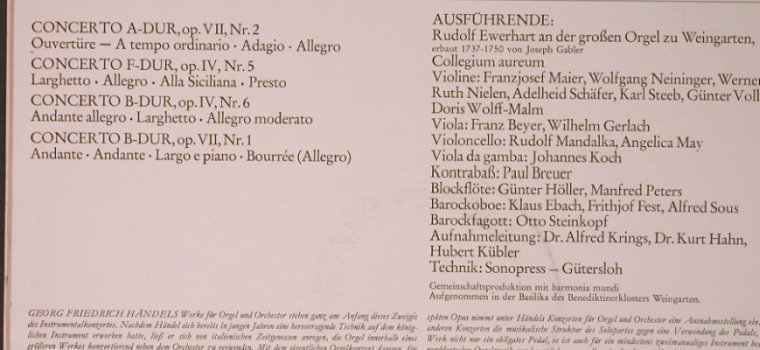 Händel,Georg Friedrich: Orgelkonzerte op.7no2,4no5+6,7no1, Orbis(74 647), D,  - LP - L9456 - 7,50 Euro