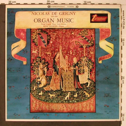 de Grigny,Nicolas: Organ Music.René Saorgin,Organ'1967, Turnabout(TV 34054S), UK, Ri, 1967 - LP - L9483 - 8,00 Euro
