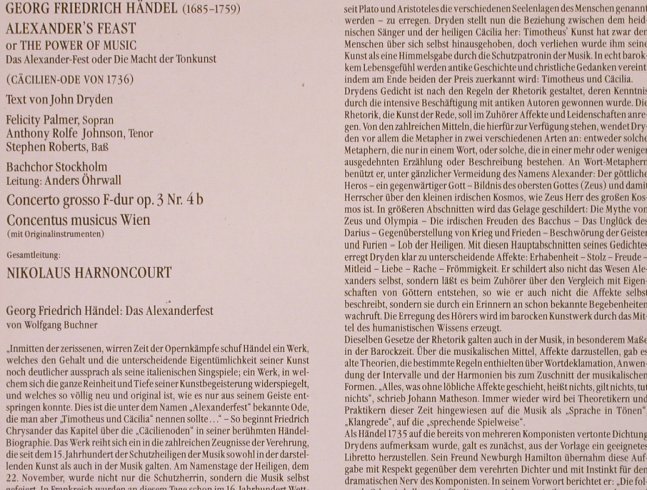 Händel,Georg Friedrich: Alexander's Feast, Foc, Teldec(63 642 3), D, Ri,  - 2LP - L9497 - 11,50 Euro