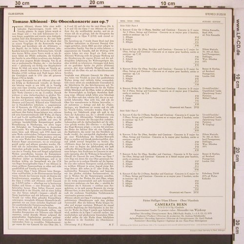 Albinoni,Tomaso: Concerti per Oboe, Club-Ed., Archiv(31 253 8), D, 1979 - LP - L9515 - 7,50 Euro