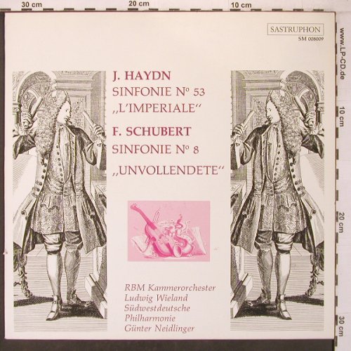 Haydn,Joseph / Schubert: Sinfonie No 53 / Sinfonie No 8, Sastruphon(SM 008009), D, 1981 - LP - L9517 - 19,00 Euro