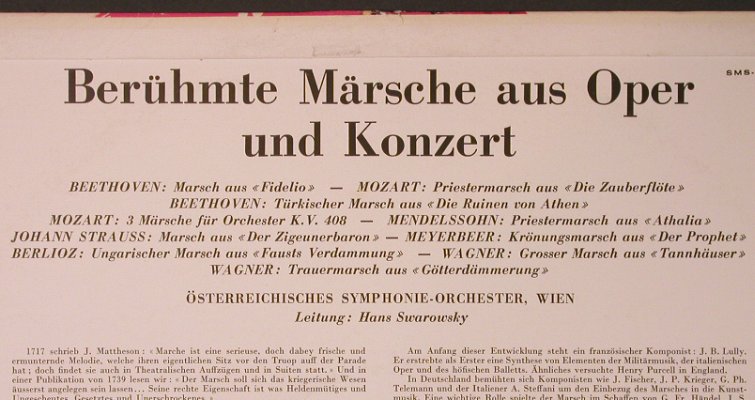 V.A.Berühmte Märsche: aus Oper und Konzert, Concert Hall(SMS-2482), D, 1967 - LP - L9530 - 7,50 Euro