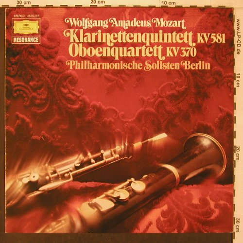 Mozart,Wolfgang Amadeus: Klarinettenquintett 581/ Oboenquart, D.Gr. Resonance(2535 287), D Ri, 1978 - LP - L9542 - 7,50 Euro