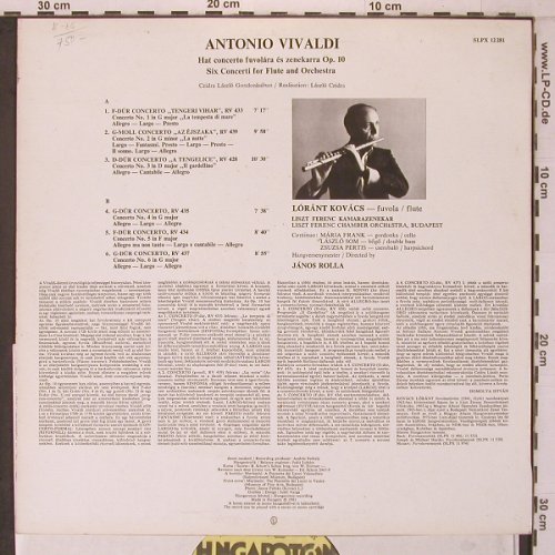 Vivaldi,Antonio: Sixx Flute Concerti, op.10, Hungaroton(SLPX 12281), H, 1981 - LP - L9550 - 7,50 Euro