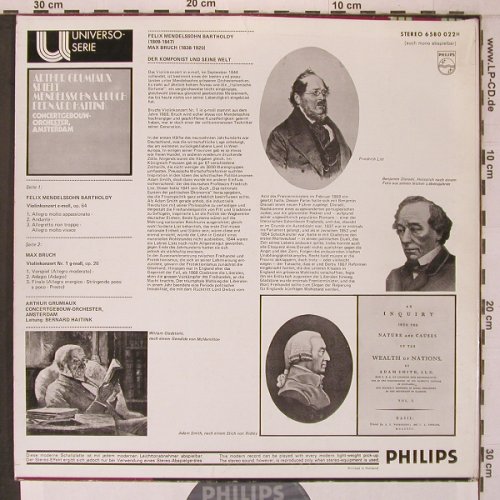 Mendelssohn Bartholdy,Felix / Bruch: spielt Violinkonzert op.64 / op.26, Philips Universo(6580 022), NL,Ri,  - LP - L9553 - 9,00 Euro
