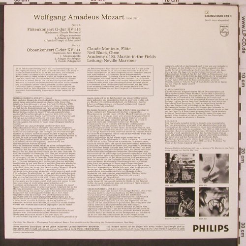 Mozart,Wolfgang Amadeus: Flötenkonzerte KV 313,Oboen KV 314, Philips(6500 379), NL, 1973 - LP - L9563 - 7,50 Euro