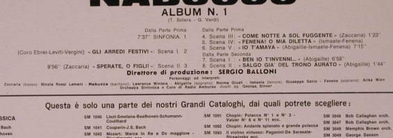 Verdi,Giuseppe: Nabucco, Album No.1, Joker(SM 1106), I, 1971 - LP - L9573 - 6,00 Euro