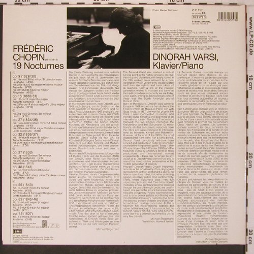 Chopin,Frederic: Nocturnes(19), Foc, EMI(16 9579 3), D,co, 1986 - 2LP - L9588 - 17,50 Euro