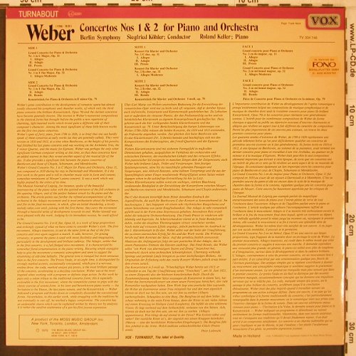 Weber,Carl Maria von: Concertos Nos 1&2 f.Piano&Orch., Vox(TV 334 746), NL, 1979 - LP - L9601 - 6,00 Euro