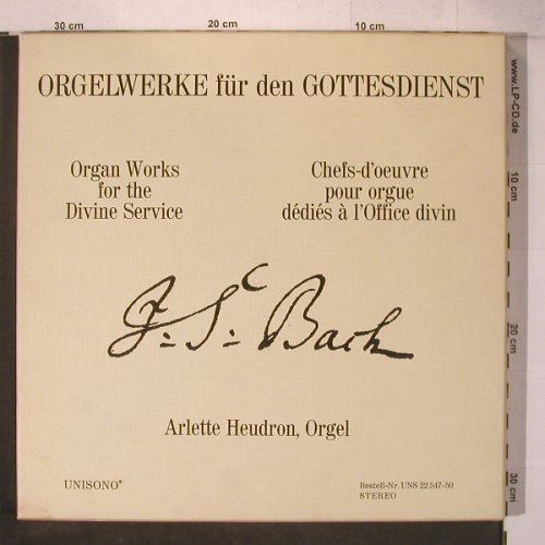 Bach,Johann Sebastian: Orgelwerke für den Gottesdienst,Box, Unisono(UNS 22 547), D, m/vg+,  - LP - L9609 - 22,50 Euro