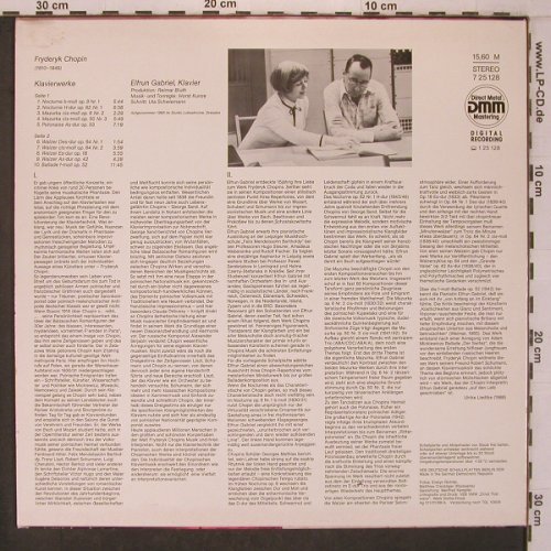 Gabriel,Elfrun: Chopin Klavierwerke, m /vg+, Eterna(7 25 128), DDR, 1988 - LP - L9613 - 7,50 Euro