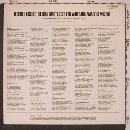 Fischer-Dieskau, Dietrich: Singt Lieder Von Mozart, EMI(C 065-02 261), D, m-/vg+, 1972 - LP - L9646 - 6,00 Euro