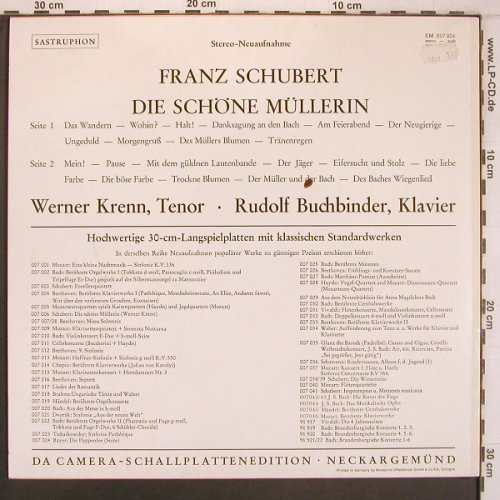Schubert,Franz: Die Schöne Müllerin, Da Camera(SM 007 006), D,  - LP - L9677 - 9,00 Euro