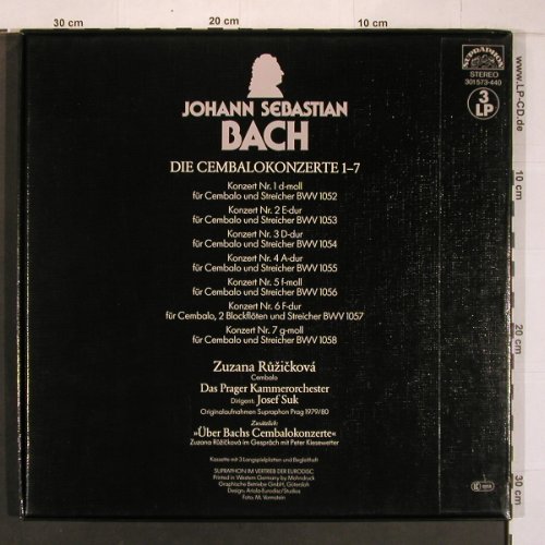 Bach,Johann Sebastian: Die Konzerte für Cembalo u.Orch.1-7, Supraphon(301 573-440), D, co, 1981 - 3LP - L9678 - 15,00 Euro