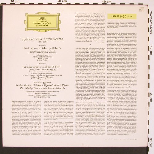 Beethoven,Ludwig Van: Streichquartette Nr1-4, Mono/Stereo, D.Gr.(LPM 182891/1388), D, 1964 - LPx2 - L9691 - 20,00 Euro