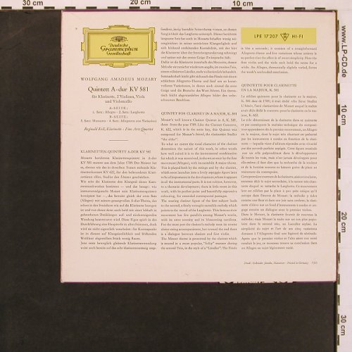 Mozart,Wolfgang Amadeus: Klarinetten-Quintett A-dur KV 581, D.Gr.(LPE 17 207), D, 1965 - 10inch - L9721 - 11,50 Euro