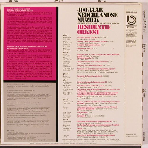 V.A.400 Jaar Nederlandse Muziek 1: Residente Orkest, Hague Philh., Box, Colophon(6812.901/906), NL, 1983 - 6LP - L9725 - 17,50 Euro