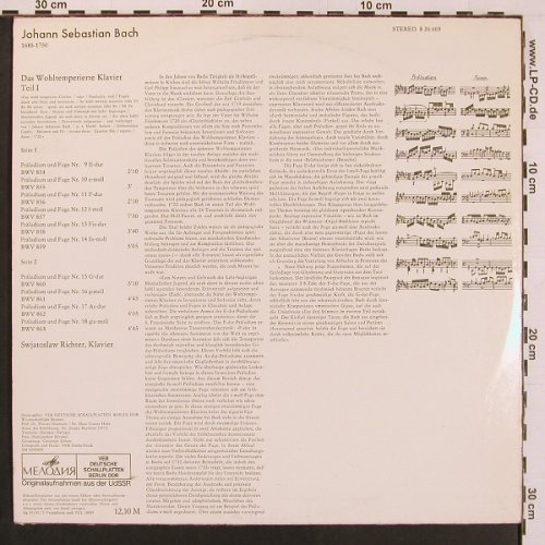 Bach,Johann Sebastian: Das Wohltemperierte Klavier, Eurodisc / Melodia(8 26 603), DDR, 1975 - LP - L9733 - 9,00 Euro