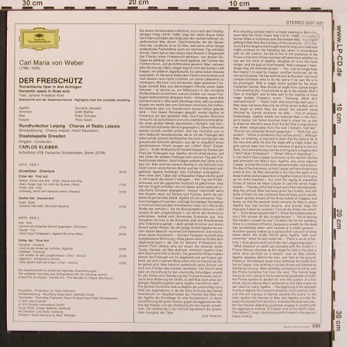 Weber,Carl Maria von: Der Freischütz-Querschnitt, Deutsche Gramophon(2537 020), D, 1974 - LP - L9737 - 7,50 Euro