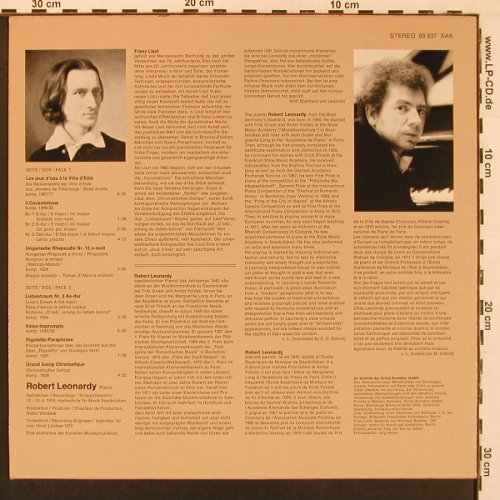 Liszt,Franz: spielt Liszt -  Robert Leonardy, Eurodisc(89 837 XAK), D, vg+/m-, 1976 - LP - L9742 - 6,00 Euro