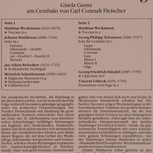 Gumz,Gisela: Barockmusik in Hamburg, Telcom/Gumz(B-3785), D, 1985 - LP - L9767 - 12,50 Euro