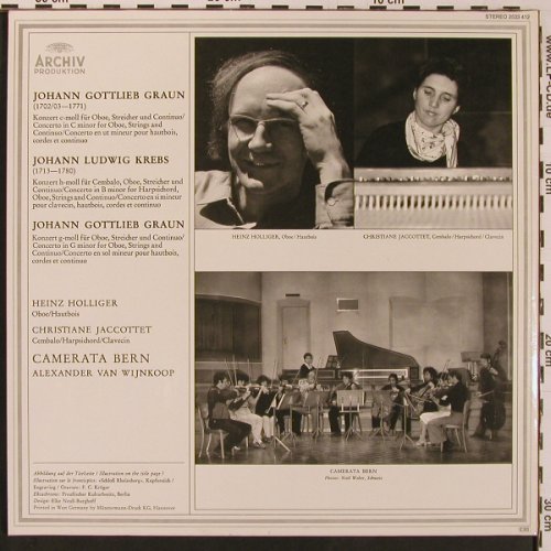 Graun,Johann Gottlieb / Joh.L.Krebs: Konzerte für Oboe, Foc, Archiv(2533 412), D, 1979 - LP - L9772 - 8,00 Euro