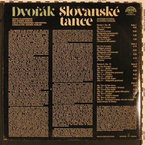 Dvorak,Antonin: Slavonic Dance, Foc, Supraphon(1110 2981/2 ZA), CZ, 1980 - 2LP - L9780 - 7,50 Euro
