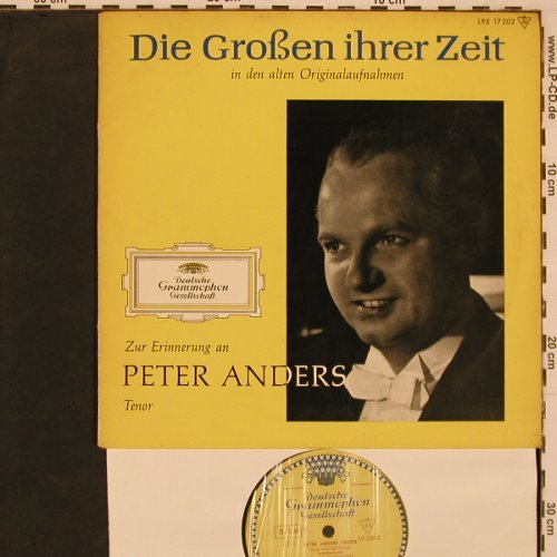 Anders,Peter: Die Großen Ihrer Zeit, hist rec., D.Gr.(LPE 17 202), D, 1960 - 10inch - L9784 - 7,50 Euro