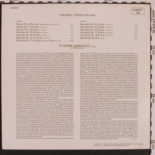 Ashkenazy,Vladimir: spielt Chopin-Walzer,Mazurka..., Decca (Steinway-Flügel)(6.42277 AW), D, 1977 - LP - L9786 - 9,00 Euro