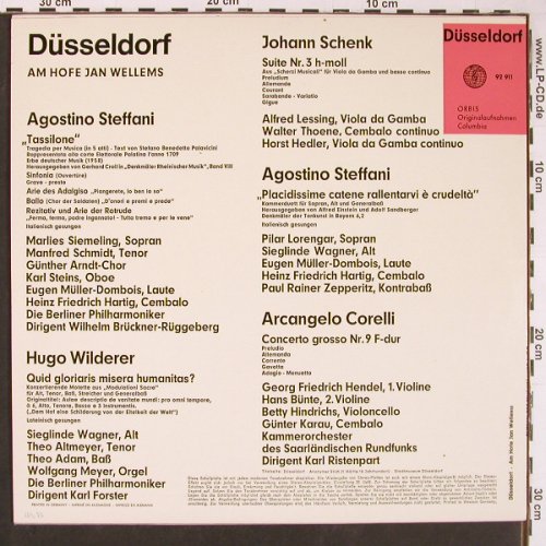 V.A.Düsseldorf -Am Hofe Jan Willems: Steffani, Wilderer, Schenk, Corelli, Orbis(92 911), D,  - LP - L9802 - 7,50 Euro