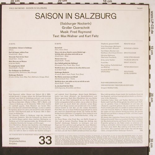 Raymond,Fred: Saison in Salzburg, Marcato(79 207), D,  - LP - L9805 - 6,00 Euro