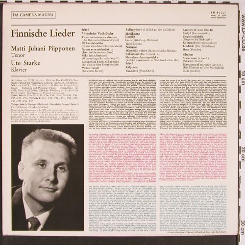 Piipponen,Matti Juhani: Finnische Lieder, Ute Starke Klavie, Da Camera Magna(SM 90 007), D, 1969 - LP - L9808 - 9,00 Euro