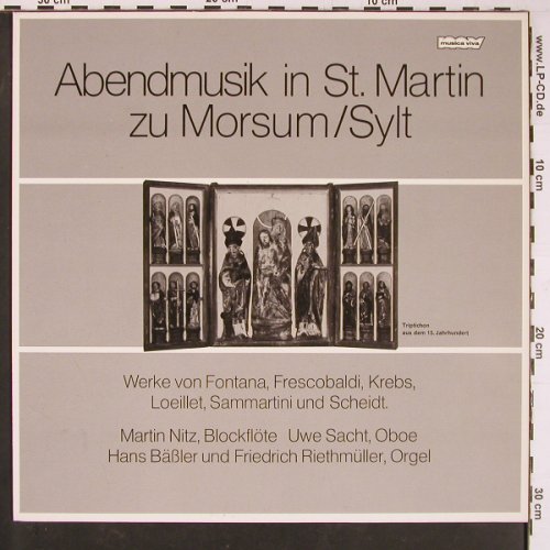 V.A.Abendmusik in St.Martin Morsum/: Sylt. Fontana, Frescobaldi, Krebs.., Musica viva(MV 1034), D, 1977 - LP - L9810 - 9,00 Euro
