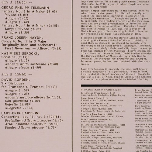 Sauer,Ralph: Telemann, Haydn, K.Serocki, Borden, Crystal(S 384), US, 1978 - LP - L9823 - 9,00 Euro