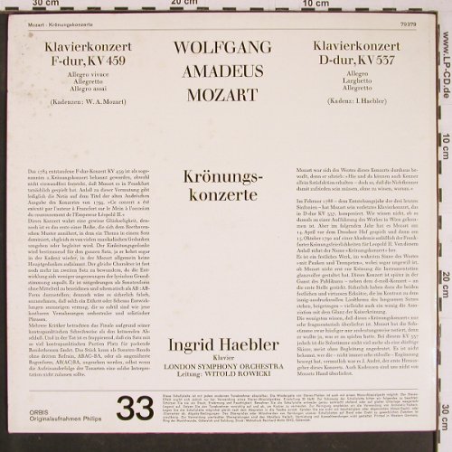 Mozart,Wolfgang Amadeus: Krönungskonzerte KV 459,537, Orbis(79 379), D,  - LP - L9850 - 6,00 Euro