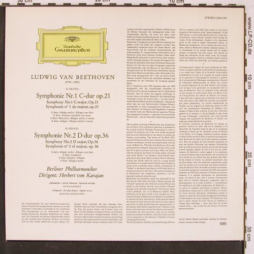Beethoven,Ludwig van: Sinfonien Nr.1 & Nr.2, D.Gr.(3535 301), D, Ri, 1963 - LP - L9859 - 6,00 Euro
