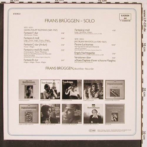 Brüggen,Frans: Solo, Telefunken(6.42634 AH), D, 1972 - LP - L9862 - 7,50 Euro