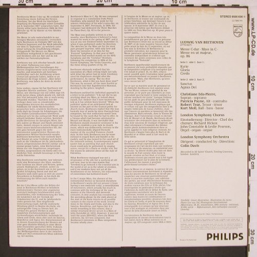 Beethoven,Ludwig van: Messe C-Dur, Philips(9500 636), NL, 1978 - LP - L9877 - 7,50 Euro