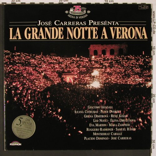 Carreras,Jose: La Grande Notte A Verona, Foc, live, Polyphon(836 447-1), D, 1988 - 2LP - L9905 - 9,00 Euro
