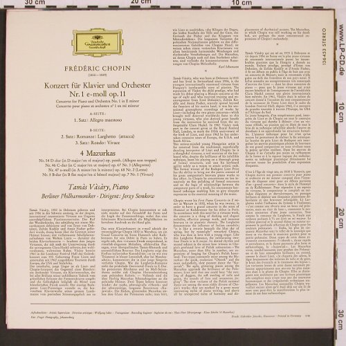 Chopin,Frederic: Klavierkonzert Nr.1/4 Mazurkas, D.Gr.(SLPEM 136 453), D, 1965 - LP - L9906 - 12,50 Euro