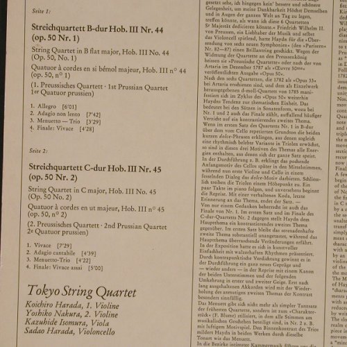 Haydn,Joseph: Preussische Quartette op.50 1&2, D.Gr.(2530 440), D, Muster, 1974 - LP - L9909 - 7,50 Euro